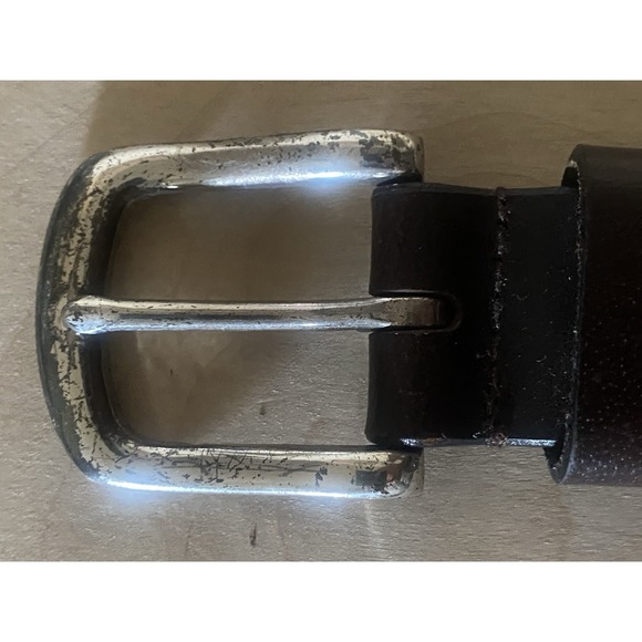 University If Oklahoma OU Men's Brown Genuine Leather 38 Belt Metal Logo - Picture 3 of 4